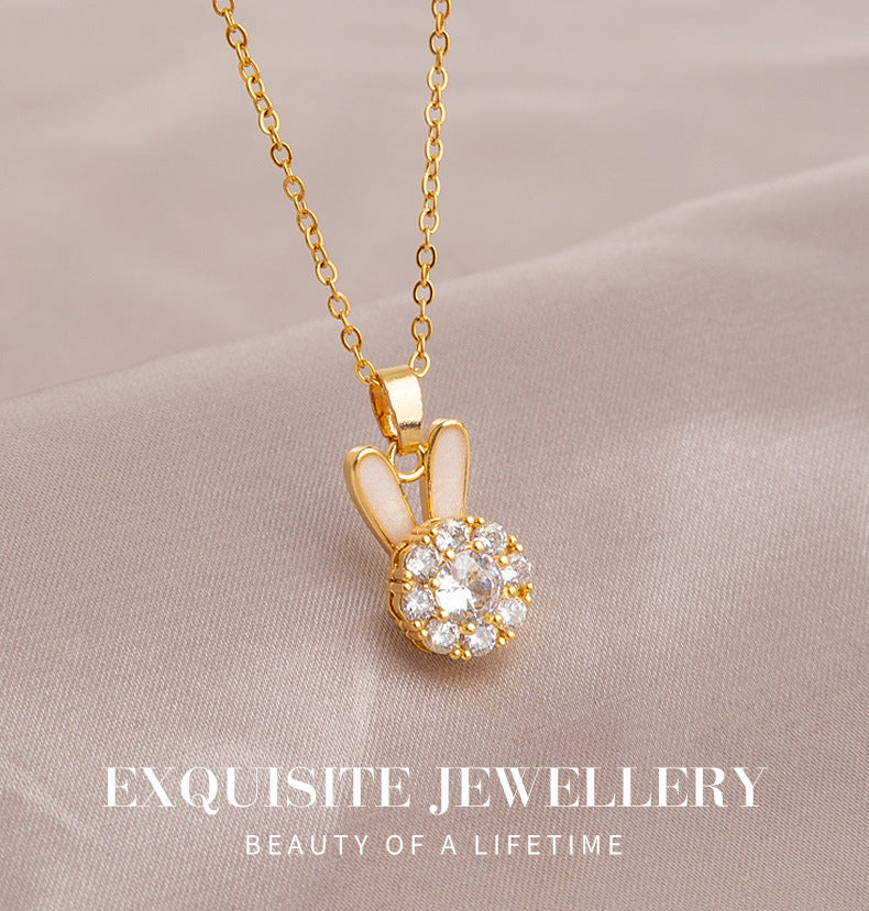 Necklace,stainless Steel,with Rolling Rabbit,Only Self-pickup Is Supported, And The Displayed Prices Are All Self-pickup Prices